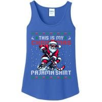 This Is My Christmas Pajama Hockey Ugly Christmas Cute Gift Ladies Essential Tank