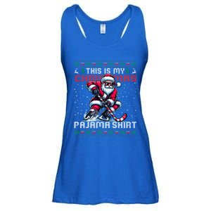 This Is My Christmas Pajama Hockey Ugly Christmas Cute Gift Ladies Essential Flowy Tank