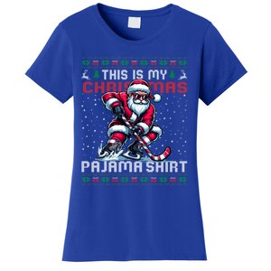 This Is My Christmas Pajama Hockey Ugly Christmas Cute Gift Women's T-Shirt