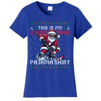 This Is My Christmas Pajama Hockey Ugly Christmas Cute Gift Women's T-Shirt