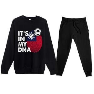 Taiwan In My Dna Taiwanese Flag Team Taiwan Gift Premium Crewneck Sweatsuit Set