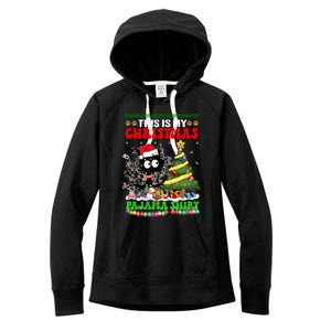 This Is My Christmas Pajama Santa Cats Christmas Gift Women's Fleece Hoodie