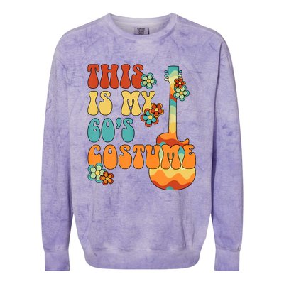 This Is My 60's Costume 60s Party Outfit Groovy Hippie Style Colorblast Crewneck Sweatshirt