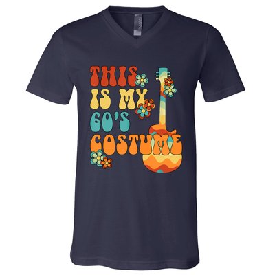 This Is My 60's Costume 60s Party Outfit Groovy Hippie Style V-Neck T-Shirt