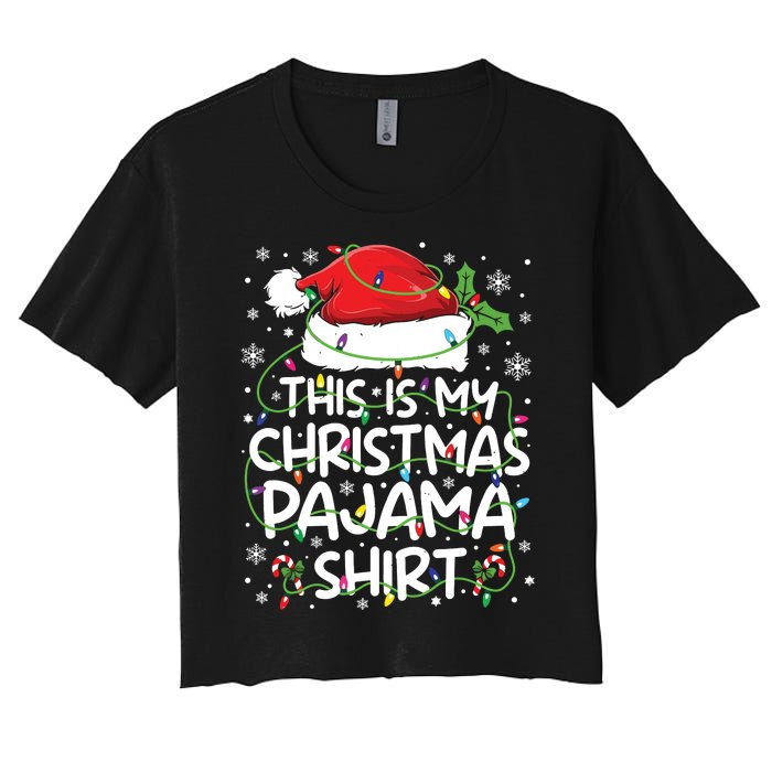 This Is My Christmas Pajamas Women's Crop Top Tee