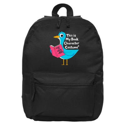This Is My Book Character Costume Funny Pigeon Kids Reading 16 in Basic Backpack