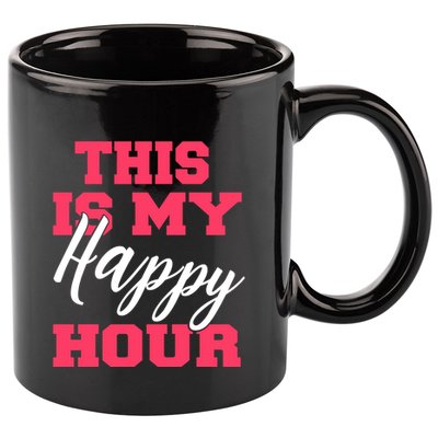 This Is My Happy Hour Fitness 'S Bodybuilding Gym Gift 11oz C Handle Ceramic Mug