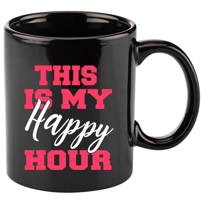 This Is My Happy Hour Fitness 'S Bodybuilding Gym Gift 11oz C Handle Ceramic Mug