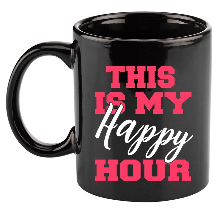 This Is My Happy Hour Fitness 'S Bodybuilding Gym Gift 11oz C Handle Ceramic Mug