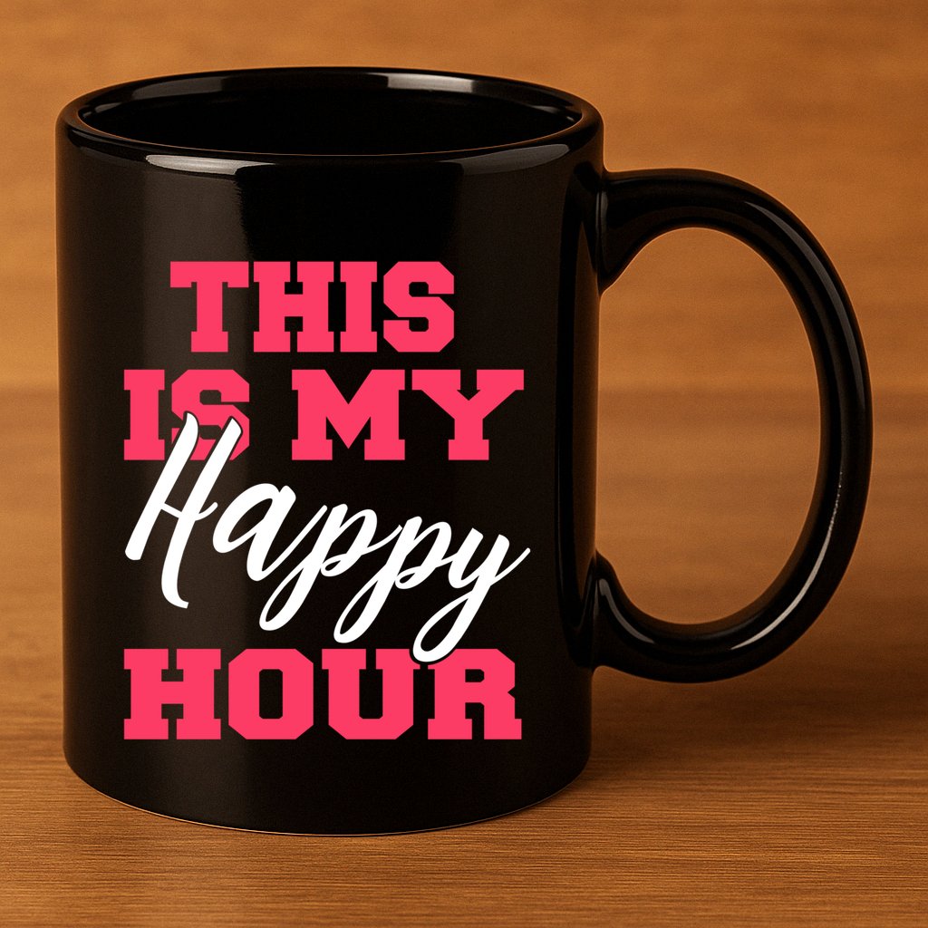 This Is My Happy Hour Fitness 'S Bodybuilding Gym Gift 11oz C Handle Ceramic Mug