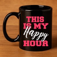 This Is My Happy Hour Fitness 'S Bodybuilding Gym Gift 11oz C Handle Ceramic Mug