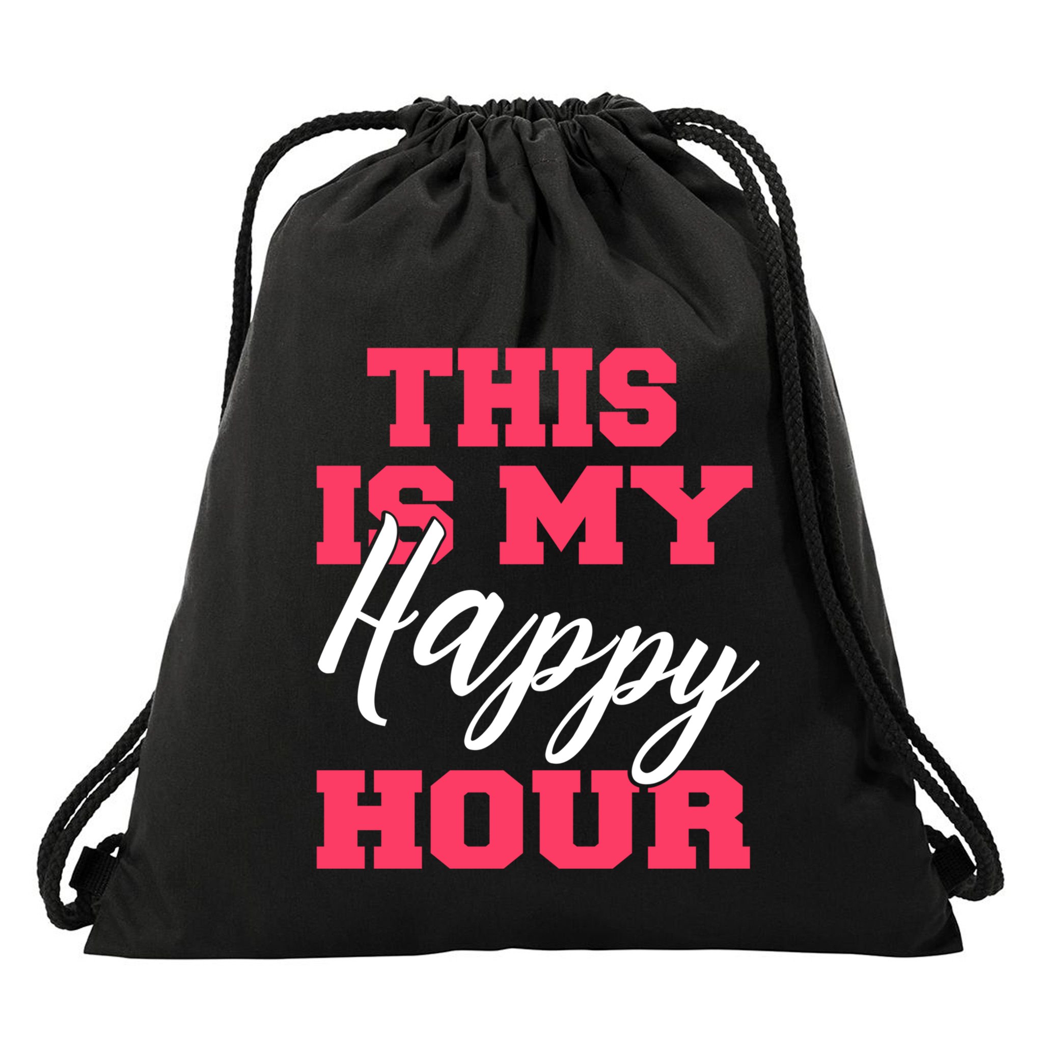This Is My Happy Hour Fitness 'S Bodybuilding Gym Gift Drawstring Bag