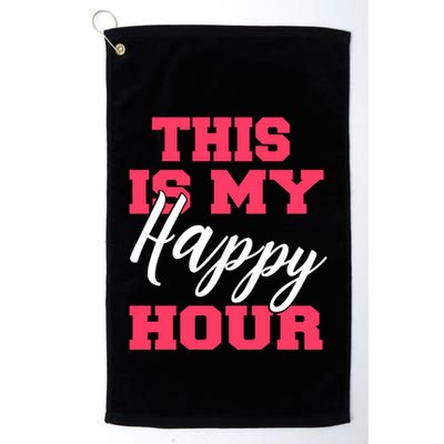 This Is My Happy Hour Fitness 'S Bodybuilding Gym Gift Golf Towel