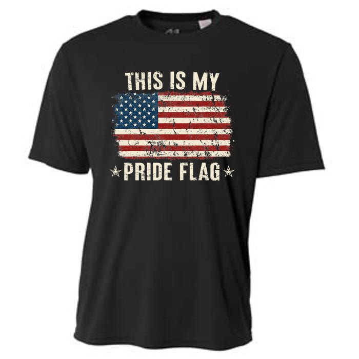 This Is My Pride Flag USA American 4th Of July Patriotic Cooling Performance Crew T-Shirt