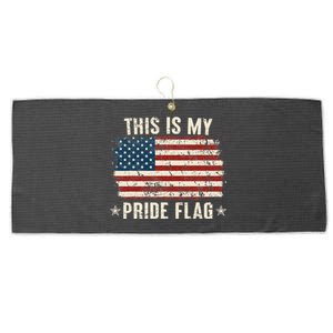 This Is My Pride Flag USA American 4th Of July Patriotic Large Microfiber Waffle Golf Towel