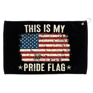 This Is My Pride Flag USA American 4th Of July Patriotic Grommeted Golf Towel