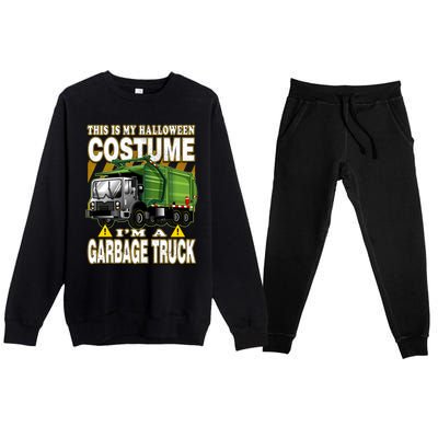 This Is My Halloween Costume I'm A Garbage Truck Gift Premium Crewneck Sweatsuit Set