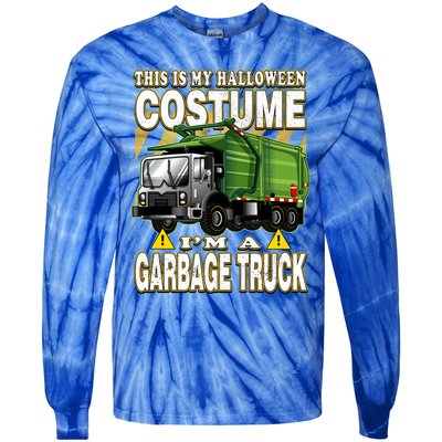 This Is My Halloween Costume I'm A Garbage Truck Gift Tie-Dye Long Sleeve Shirt