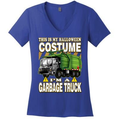 This Is My Halloween Costume I'm A Garbage Truck Gift Women's V-Neck T-Shirt