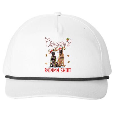 This Is My Christmas Pajama Funny Gift Belgian Malinois Christmas Gift Snapback Five-Panel Rope Hat