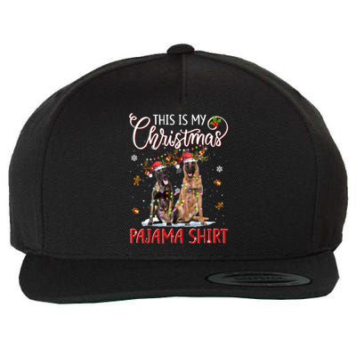 This Is My Christmas Pajama Funny Gift Belgian Malinois Christmas Gift Wool Snapback Cap