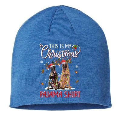 This Is My Christmas Pajama Funny Gift Belgian Malinois Christmas Gift Sustainable Beanie