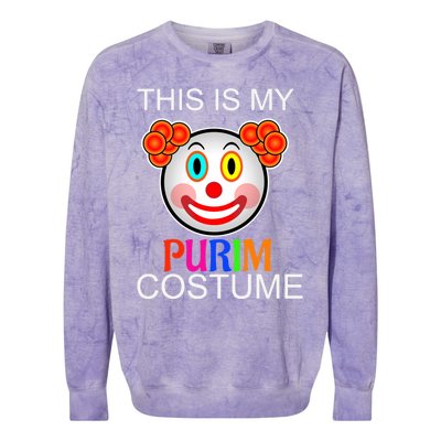 This Is My Purim Costume Funny Gift Colorblast Crewneck Sweatshirt