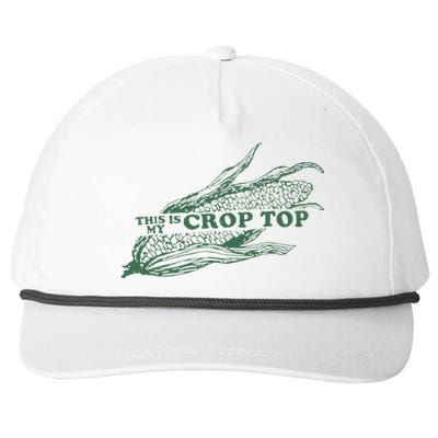 This Is My Crop Top Funny Farmer Farming Corn Lover Snapback Five-Panel Rope Hat