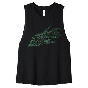 This Is My Crop Top Funny Farmer Farming Corn Lover Women's Racerback Cropped Tank