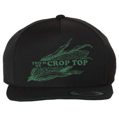 This Is My Crop Top Funny Farmer Farming Corn Lover Wool Snapback Cap