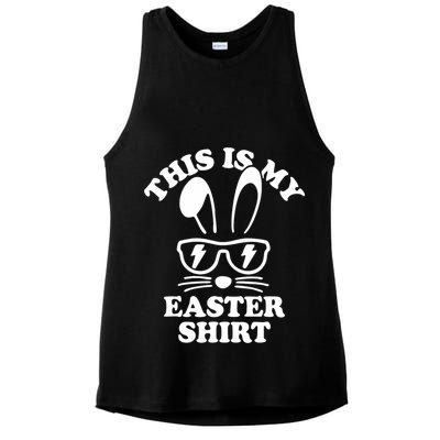 This Is My Easte Runny Easter  Ladies PosiCharge Tri-Blend Wicking Tank