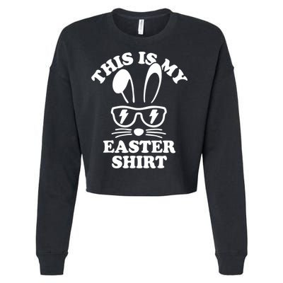 This Is My Easte Runny Easter  Cropped Pullover Crew
