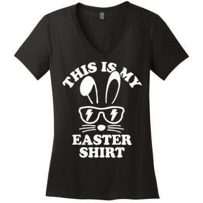 This Is My Easte Runny Easter  Women's V-Neck T-Shirt