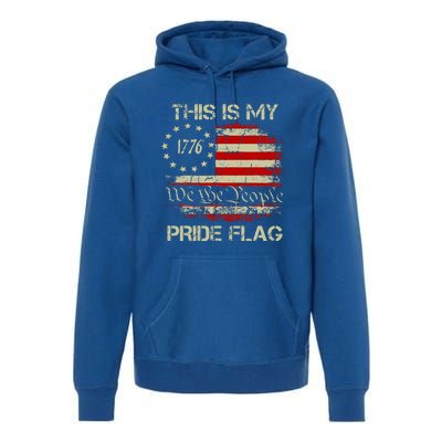 This Is My Pride Flag Usa American Patriotic Premium Hoodie