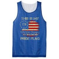 This Is My Pride Flag Usa American Patriotic Mesh Reversible Basketball Jersey Tank