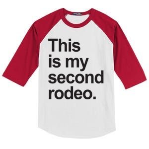 This Is My Second Rodeo Kids Colorblock Raglan Jersey