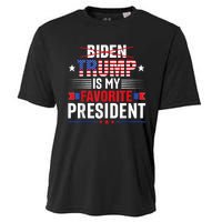 Trump Is My Favorite President Funny Anti Biden 4th Of July Cooling Performance Crew T-Shirt