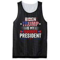 Trump Is My Favorite President Funny Anti Biden 4th Of July Mesh Reversible Basketball Jersey Tank