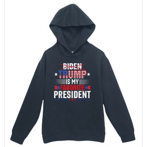 Trump Is My Favorite President Funny Anti Biden 4th Of July Urban Pullover Hoodie