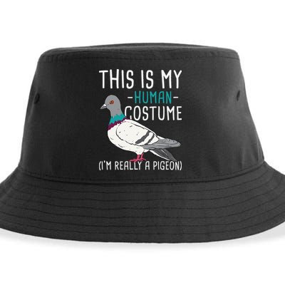 This Is My Human Costume Pigeon Racing Lover Bird Breeder Sustainable Bucket Hat