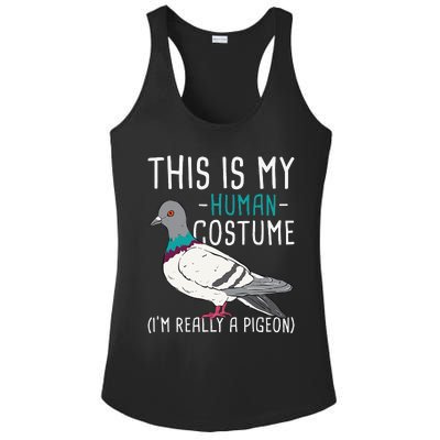 This Is My Human Costume Pigeon Racing Lover Bird Breeder Ladies PosiCharge Competitor Racerback Tank