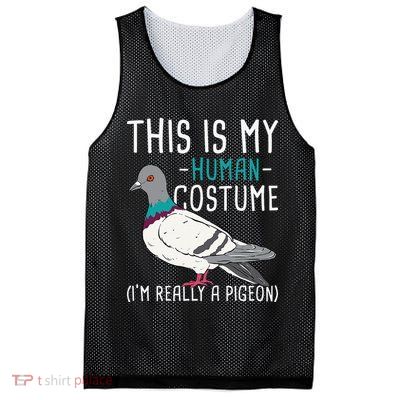 This Is My Human Costume Pigeon Racing Lover Bird Breeder Mesh Reversible Basketball Jersey Tank