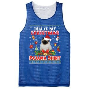 This Is My Christmas Pajama Gift Bir Cat Ugly Sweater Cool Gift Mesh Reversible Basketball Jersey Tank