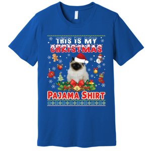 This Is My Christmas Pajama Gift Bir Cat Ugly Sweater Cool Gift Premium T-Shirt