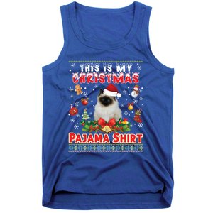 This Is My Christmas Pajama Gift Bir Cat Ugly Sweater Cool Gift Tank Top