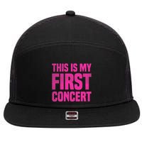 This Is My First Concert Music Event 7 Panel Mesh Trucker Snapback Hat