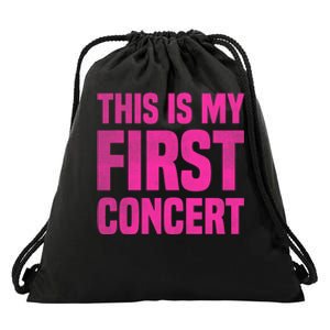 This Is My First Concert Music Event Drawstring Bag