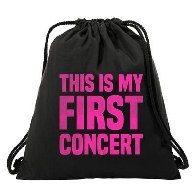 This Is My First Concert Music Event Drawstring Bag