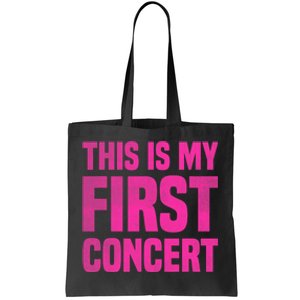 This Is My First Concert Music Event Tote Bag