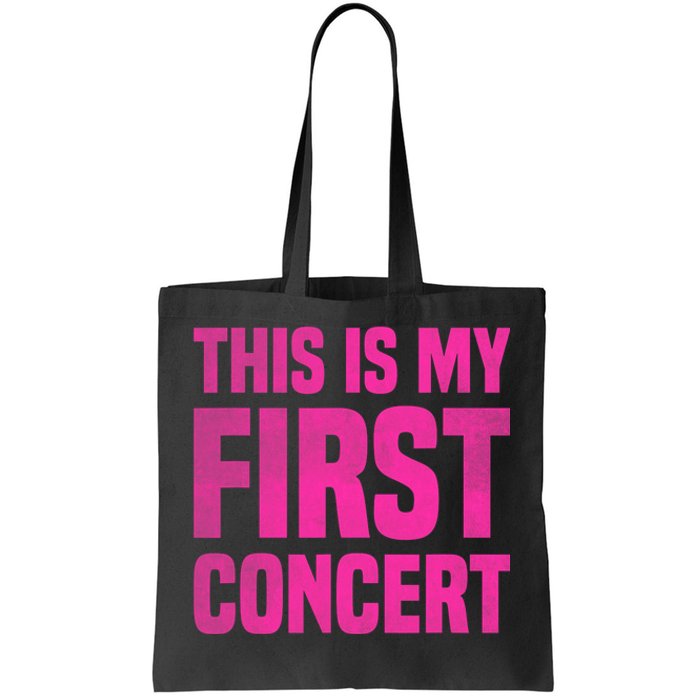 This Is My First Concert Music Event Tote Bag